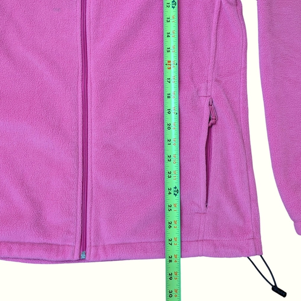 Columbia Medium Pink Fleece Full Zip Cozy Jacket w/ Zipper Pockets & Cinch Waist - Picture 15 of 15